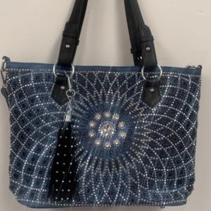 Blue Jean and Black Purse